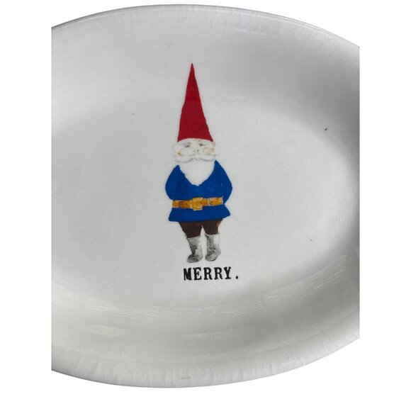 Rae Dunn Artisan Collection by Magenta "Merry Gnome" Set of 3 Appetizer Plates - Picture 2 of 5